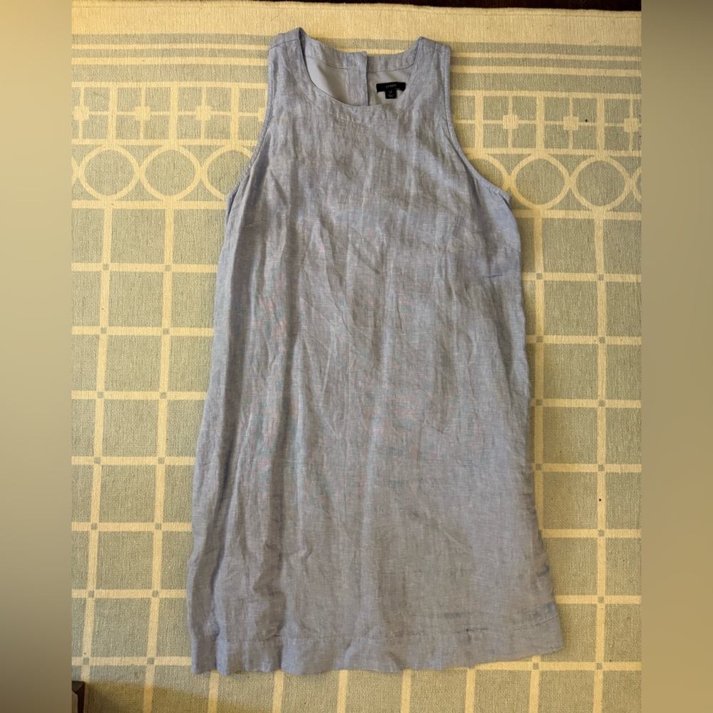 J. Crew Light Blue Sleeveless Shift Dress